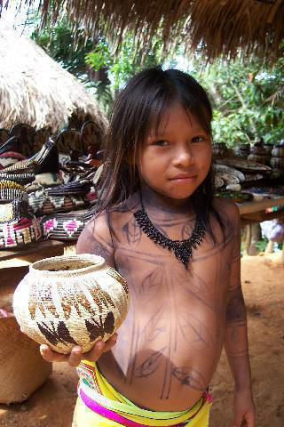 Kuna Indian child, Panamian Rainforests. Liza's Reef