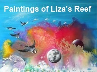Paintings in the Liza's Reef series, by Lee James Pantas